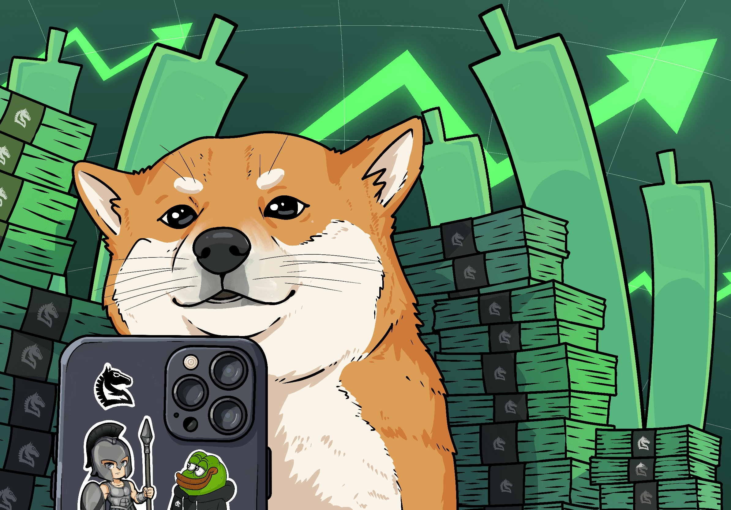 Selfie Dog Trojan branded PNL card