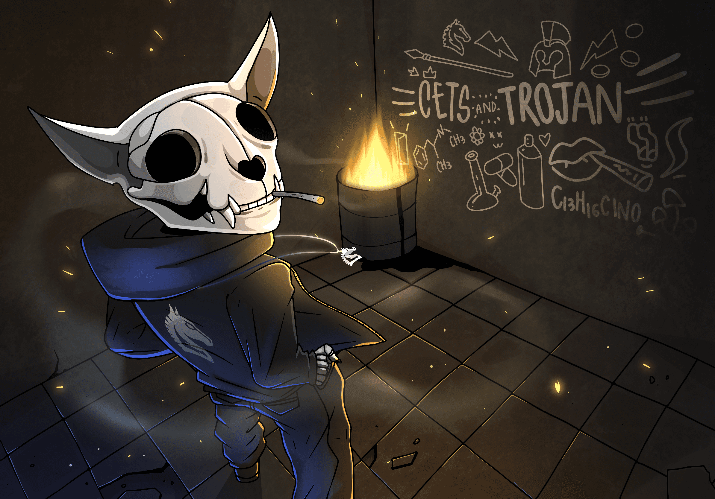 Cets Trojan branded PNL card